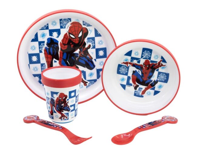 Stor Marvel: Spider-Man Arachnid Grid -  Non Slip 5 Pcs Bicolor Premium Set  (74781)