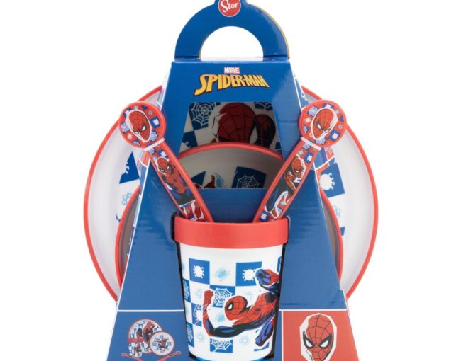 Stor Marvel: Spider-Man Arachnid Grid -  Non Slip 5 Pcs Bicolor Premium Set  (74781) - Image 2