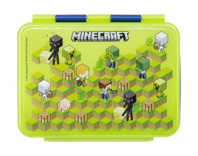Stor: Minecraft - Isometric Stainless Steel Clamp Rectangular Sandwich Box (1100ml) (40496)
