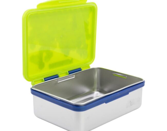 Stor: Minecraft - Isometric Stainless Steel Clamp Rectangular Sandwich Box (1100ml) (40496) - Image 3