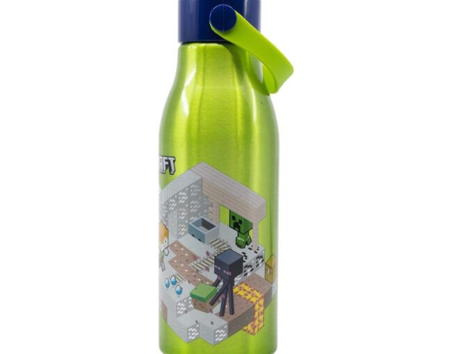 Stor: Minecraft - Isometric Flexi Handle Aluminium Bottle (760ml) (40461)