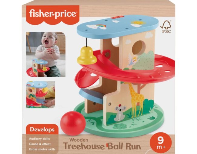 Fisher-Price - Wooden Treehouse Ball Run (HXT92) - Image 2