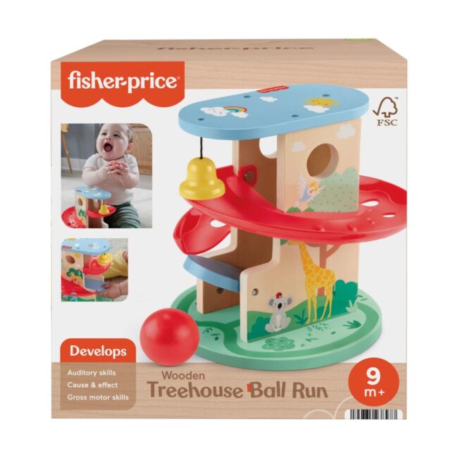 Fisher-Price - Wooden Treehouse Ball Run (HXT92) - Image 2