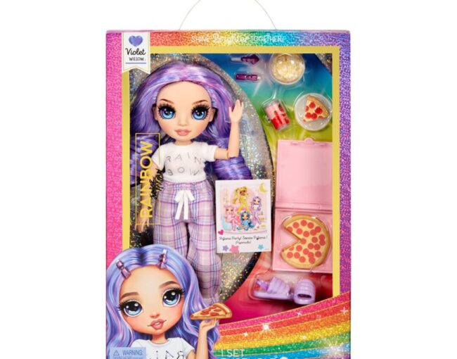 MGA Rainbow High: Junior High Pajama Party - Violet Willow Doll (503705) - Image 2