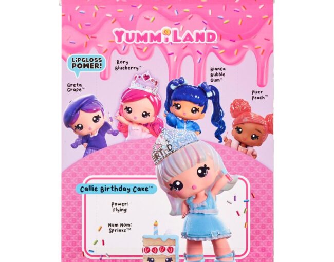 MGA Yummiland Large Doll + Lipgloss Pet- Callie Birthday Cake (120742) - Image 2