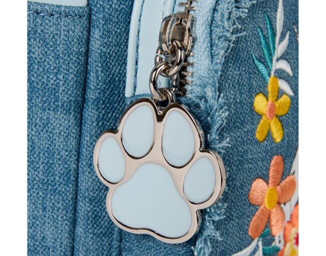 Loungefly Disney: Dogs & Cats Faux Denim Fringe Mini Backpack(WDBK4022) - Image 2