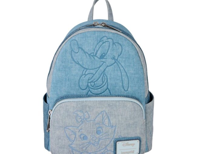 Loungefly Disney: Dogs & Cats Faux Denim Mini Backpack(WDBK4023)