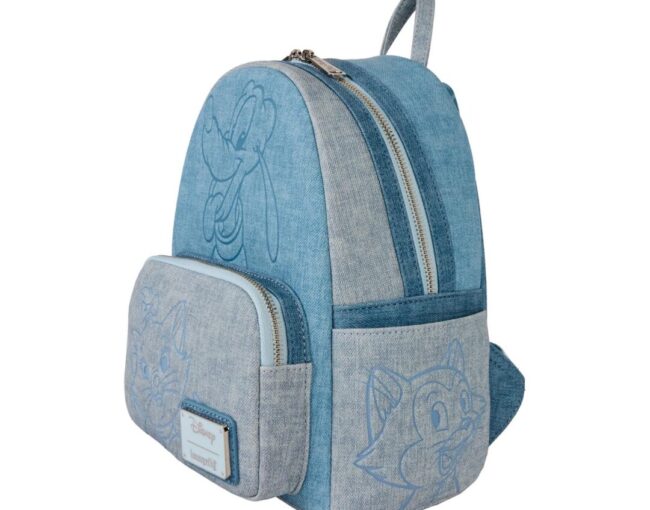 Loungefly Disney: Dogs & Cats Faux Denim Mini Backpack(WDBK4023) - Image 2