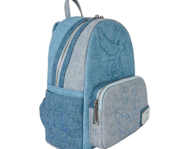 Loungefly Disney: Dogs & Cats Faux Denim Mini Backpack(WDBK4023) - Image 3