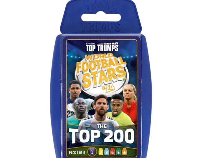 Winning Moves: Top Trumps - World Football Stars 2024 The Top 200 Pack 1 - Card Game (WM04707-EN1)