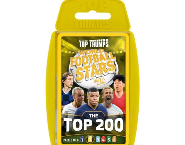 Winning Moves: Top Trumps - World Football Stars 2024 The Top 200 Pack 2 - Card Game (WM04708-EN1)