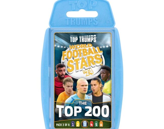 Winning Moves: Top Trumps - World Football Stars 2024 The Top 200 Pack 3 - Card Game (WM04802-EN1)