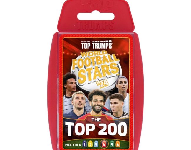 Winning Moves: Top Trumps - World Football Stars 2024 The Top 200 Pack 4 - Card Game (WM04803-EN1)