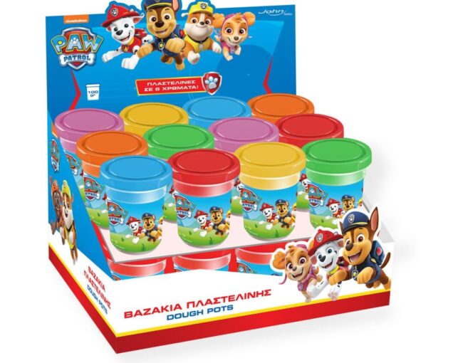 John Hellas: Paw Patrol Πλαστελίνη- Μονό Βαζάκι 100γρ.- 24 Τεμάχια (03977PM)