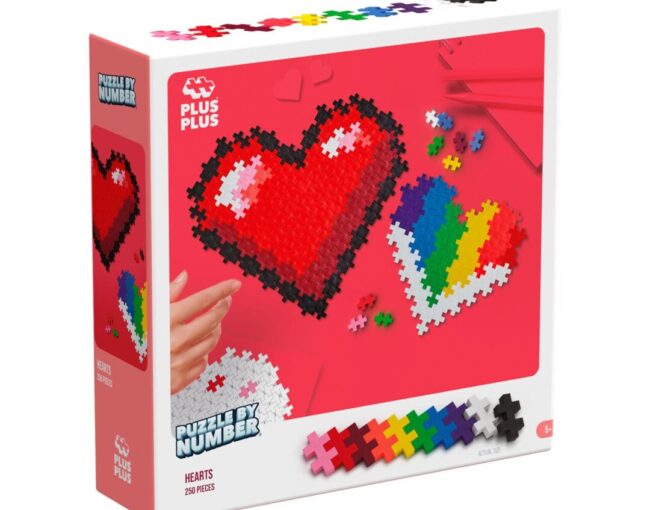 Giochi Preziosi Plus-Plus: Puzzle By Number / Hearts 250 Κομμάτια (PLS3911) - Image 2