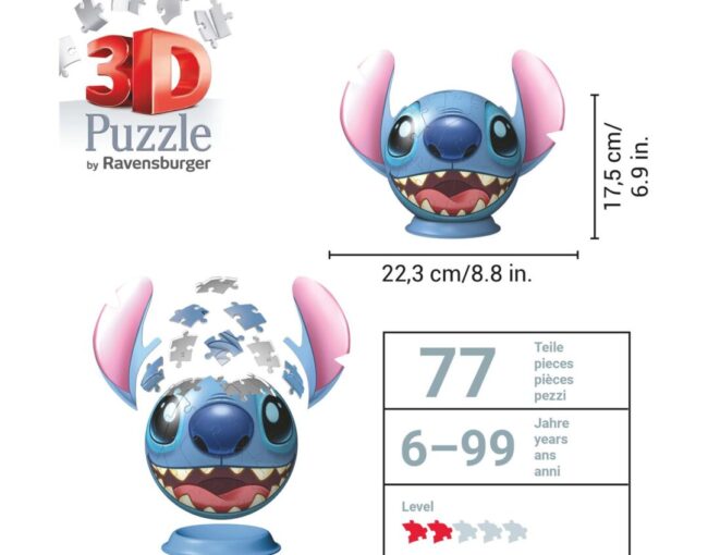 Ravensburger 3D Puzzle: Disney - Stitch (72pcs) (11574) - Image 3