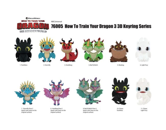 Monogram: How to Train Your Dragon (Blind Bag/Random) 3D Foam Bag Clips Figures - Image 2