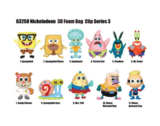 Monogram Nickelodeon: SpongeBob SquarePants (Blind Bag/Random) 3D Foam Bag Clips Figures - Image 2