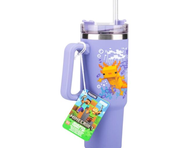 Paladone: Minecraft - Purple 900ml Multiway Travel Cup Straw (PP14948MCF)