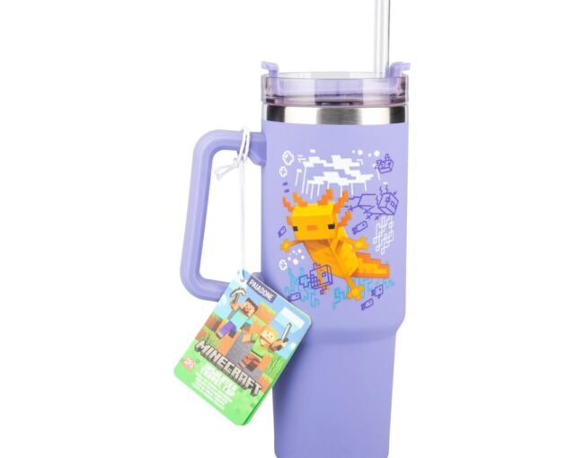 Paladone: Minecraft - Purple 900ml Multiway Travel Cup Straw (PP14948MCF) - Image 2