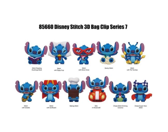 Monogram Disney: Stitch  (Blind Bag/Random) 3D Foam Bag Clips Figures - Image 3
