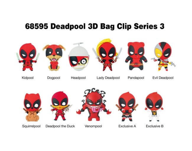 Monogram Marvel: Deadpool (Blind Bag/Random) 3D Foam Bag Clips Figures - Image 2