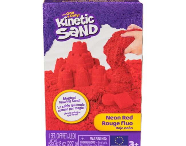 Spin Master Kinetic Sand - Neon Red Basic Sand 8oz box (20149740) - Image 2