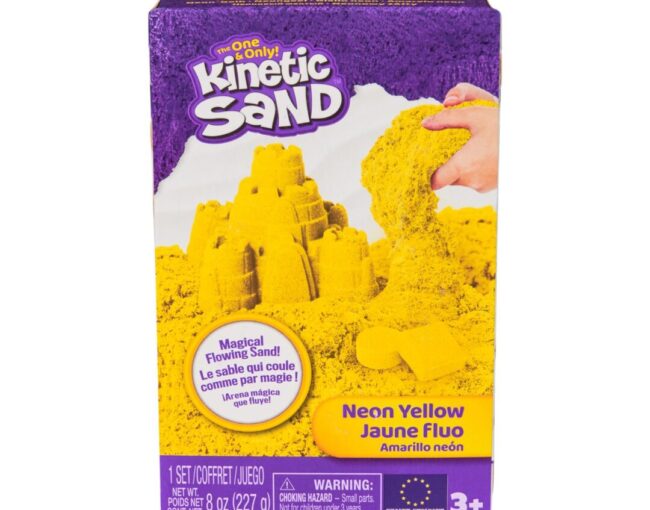 Spin Master Kinetic Sand - Neon Yellow Basic Sand 8oz box (20149739) - Image 2