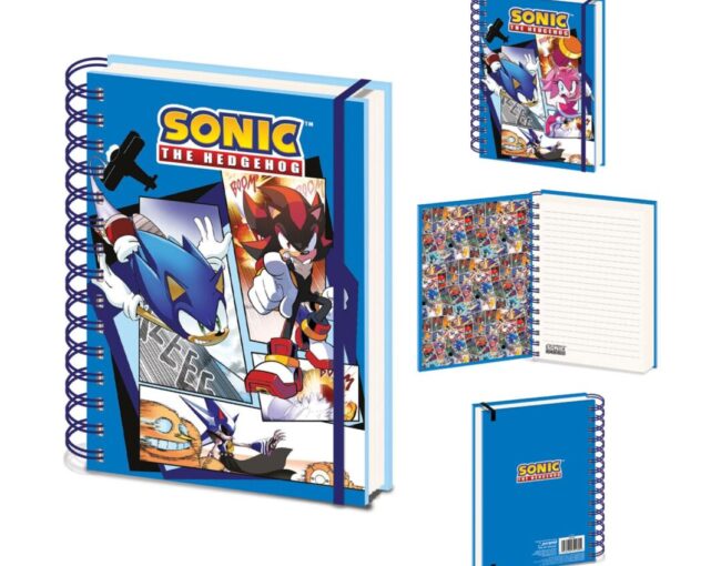 Pyramid: Sonic The Hedgehog - Comic Strip Jump Out A5 3D Notebook (SR74294)