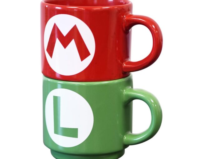 Pyramid Nintendo: Super Mario (Mario Luigi Initial) - Stackable Mugs Set (GP86738)