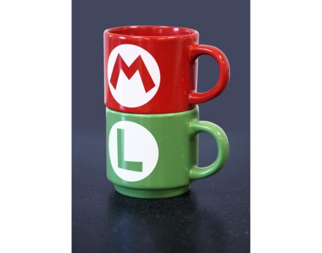 Pyramid Nintendo: Super Mario (Mario Luigi Initial) - Stackable Mugs Set (GP86738) - Image 2