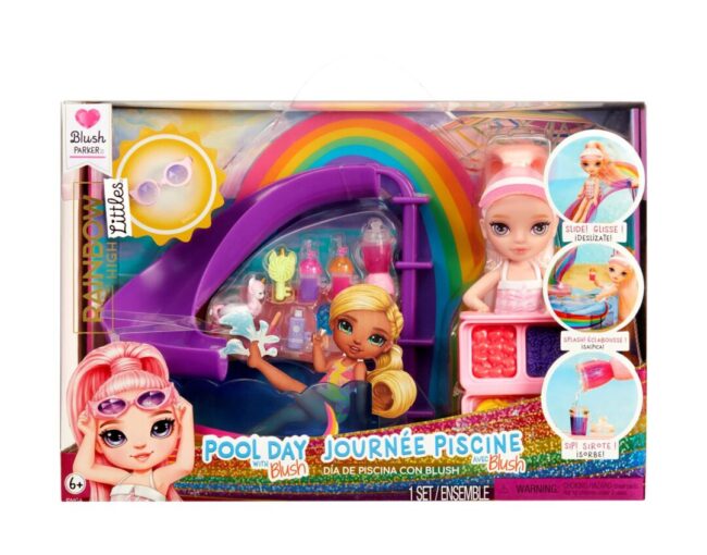 MGA Rainbow High: Littles Pool Day with Blush - Blush Parker Playset (522249) - Image 3