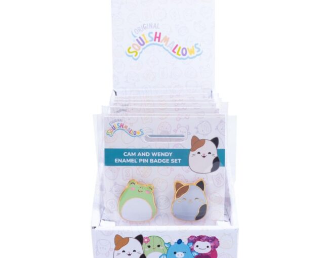 Fizz Squishmallows - Cam & Wendy Pin Badges x 2 CDU (350122) - Image 2
