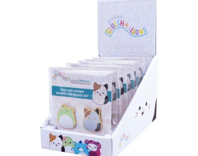 Fizz Squishmallows - Cam & Wendy Pin Badges x 2 CDU (350122) - Image 3