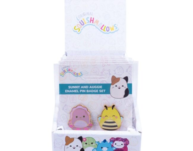Fizz Squishmallows - Sunny & Auggie Pin Badges x 2 CDU (350162) - Image 2