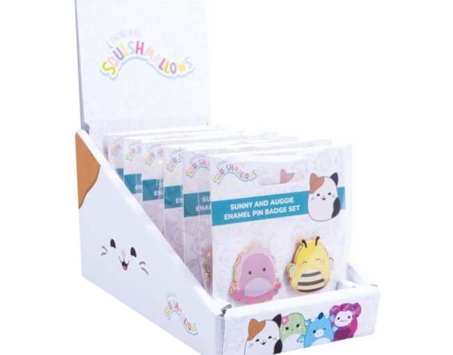 Fizz Squishmallows - Sunny & Auggie Pin Badges x 2 CDU (350162) - Image 3
