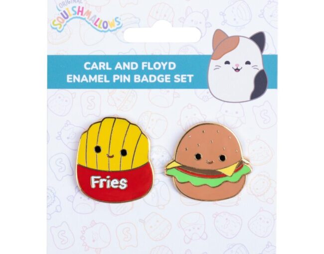 Fizz Squishmallows - Carl & Floyd Pin Badges x 2 CDU (350154)