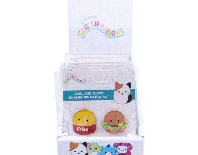 Fizz Squishmallows - Carl & Floyd Pin Badges x 2 CDU (350154) - Image 2