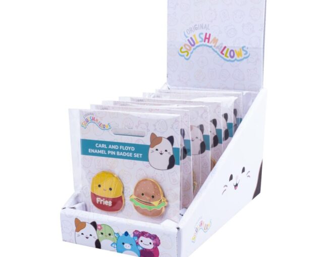 Fizz Squishmallows - Carl & Floyd Pin Badges x 2 CDU (350154) - Image 3