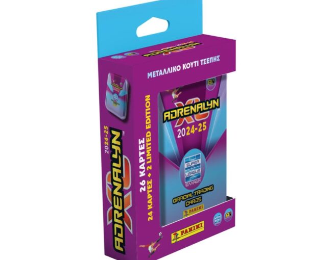 Panini Superleague 2025: Adrenalyn XL Metal Pocket Tin (26 Cards Total)