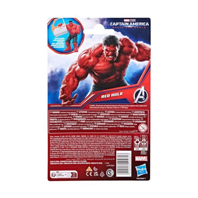 Hasbro Marvel Avengers: Captain America Brave New World - Red Hulk 4" Deluxe Villain Figure (G0072) - Image 2