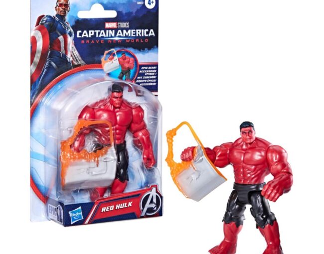 Hasbro Marvel Avengers: Captain America Brave New World - Red Hulk 4" Deluxe Villain Figure (G0072) - Image 3