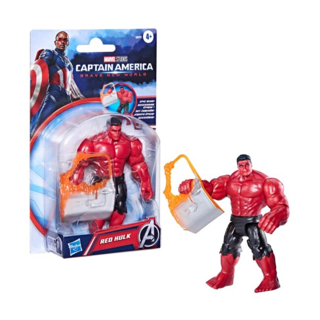 Hasbro Marvel Avengers: Captain America Brave New World - Red Hulk 4" Deluxe Villain Figure (G0072) - Image 3