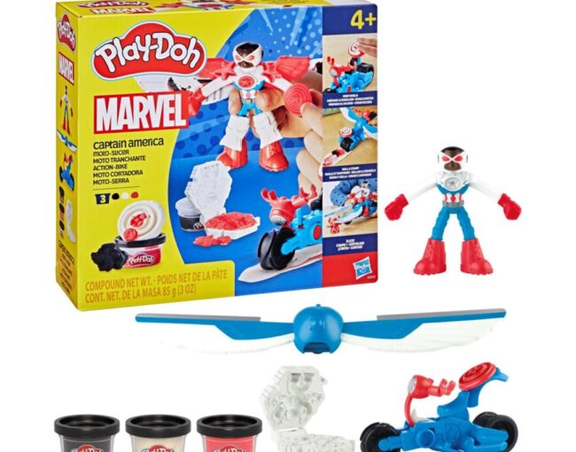 Hasbro Play-Doh Marvel: Captain America - Moto-Slicer (G0555) - Image 3