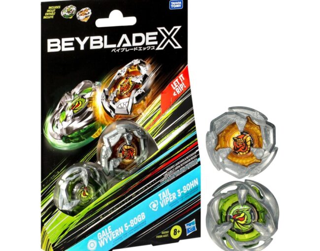 Hasbro Bey Blade X:  Dual Pack -  Gale Wyvern Tail Viper (G0282)