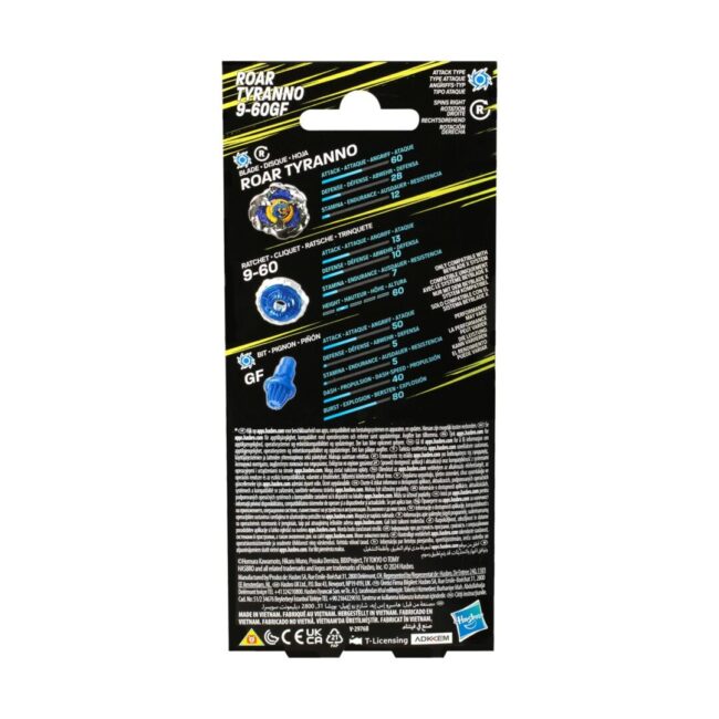 Hasbro Bey Blade X: Booster Single Top - Roar Tyranno (G0284) - Image 2