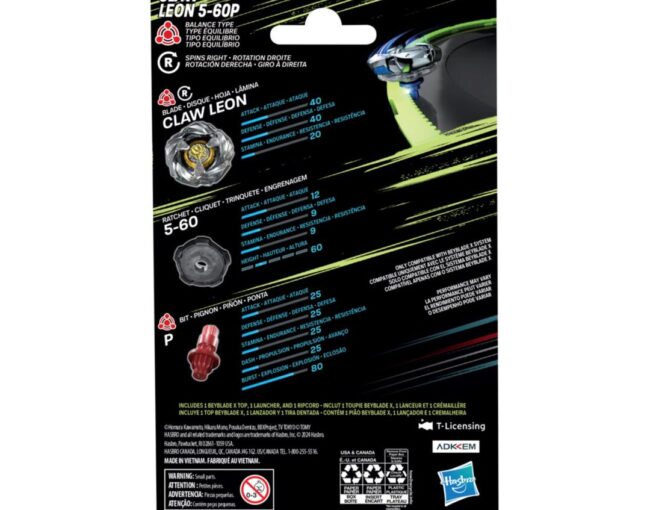 Hasbro Bey Blade X: Starter Pack Top - Claw Leon (G0193) - Image 2