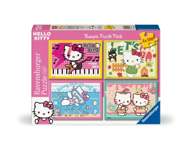 Ravensburger Puzzle: Hello Kitty - Let's Go, Hello Kitty! (4x100 pcs) (12004159)