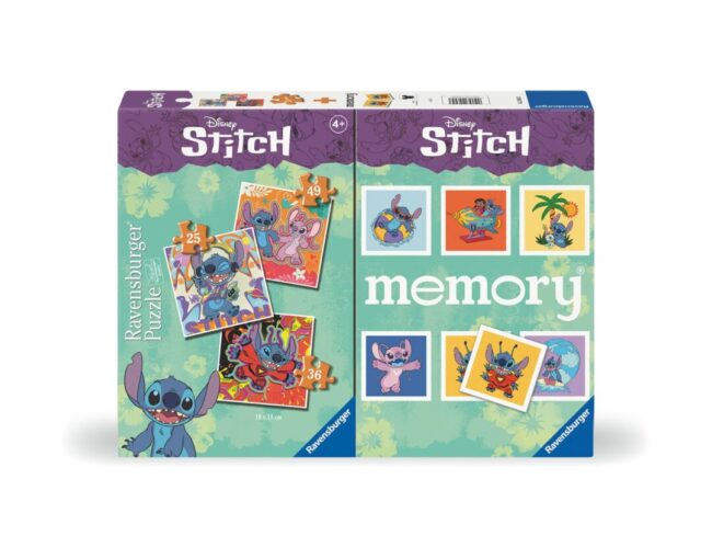 Ravensburger Memory® + 3 Puzzle: Disney - Stitch (24695)