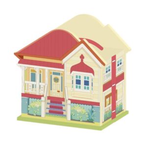 Giochi Preziosi Bluey: Wooden Carry Along House with 6 Figures (BLYA1000)